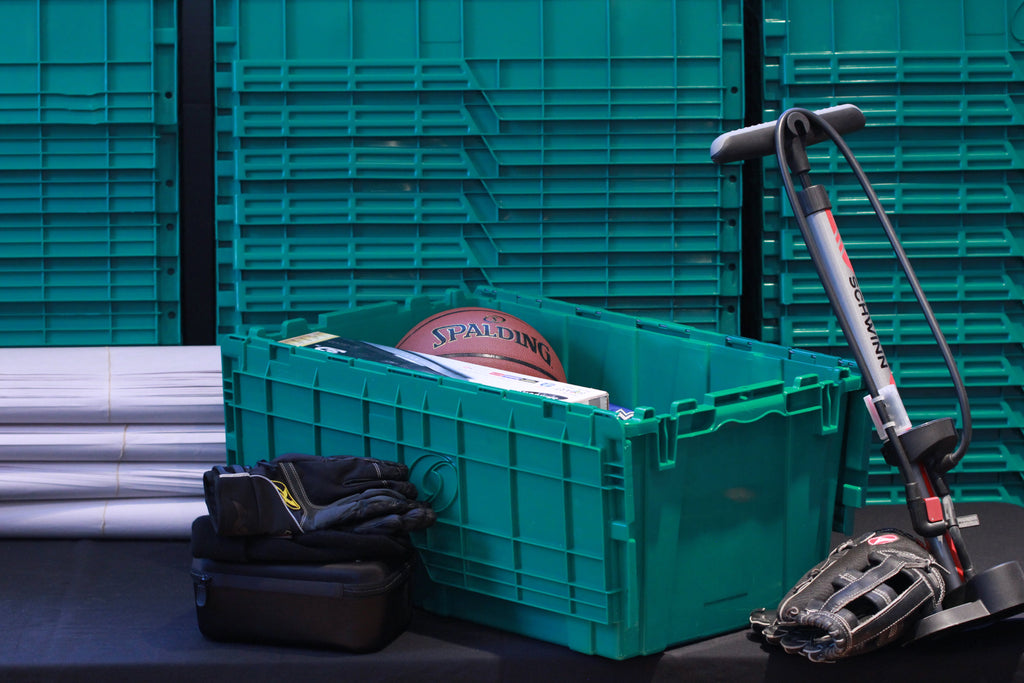 Moving Box.  Easy Green Box ready to pack plastic moving box.